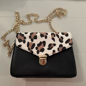 Cheetah & black purse